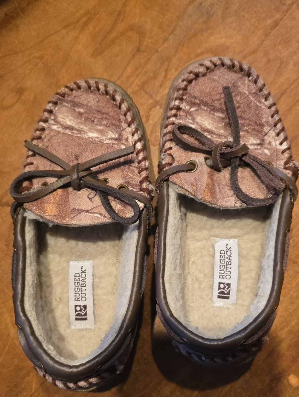 Kids Brown Moccasin Slippers